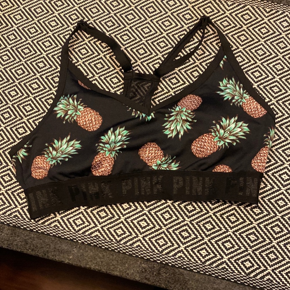 Victoria secret Pink brand pineapple sports bra